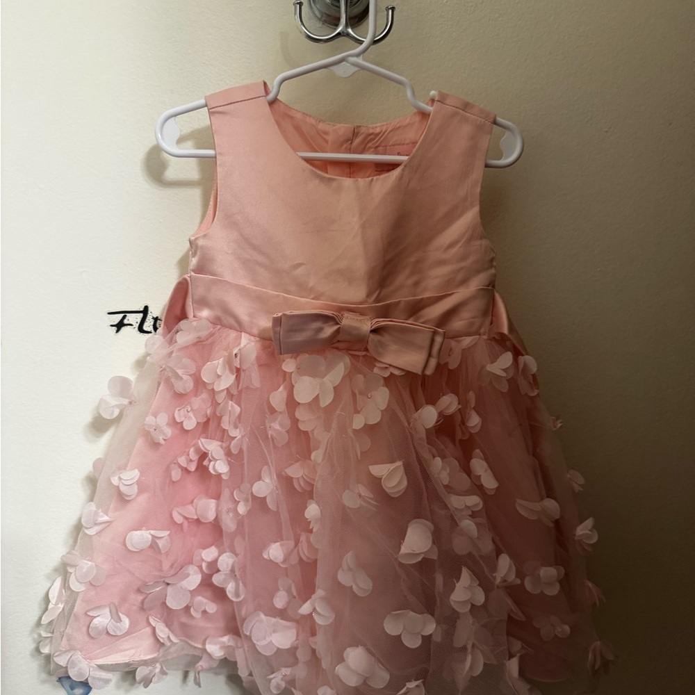 Pink Floral Kids Dress